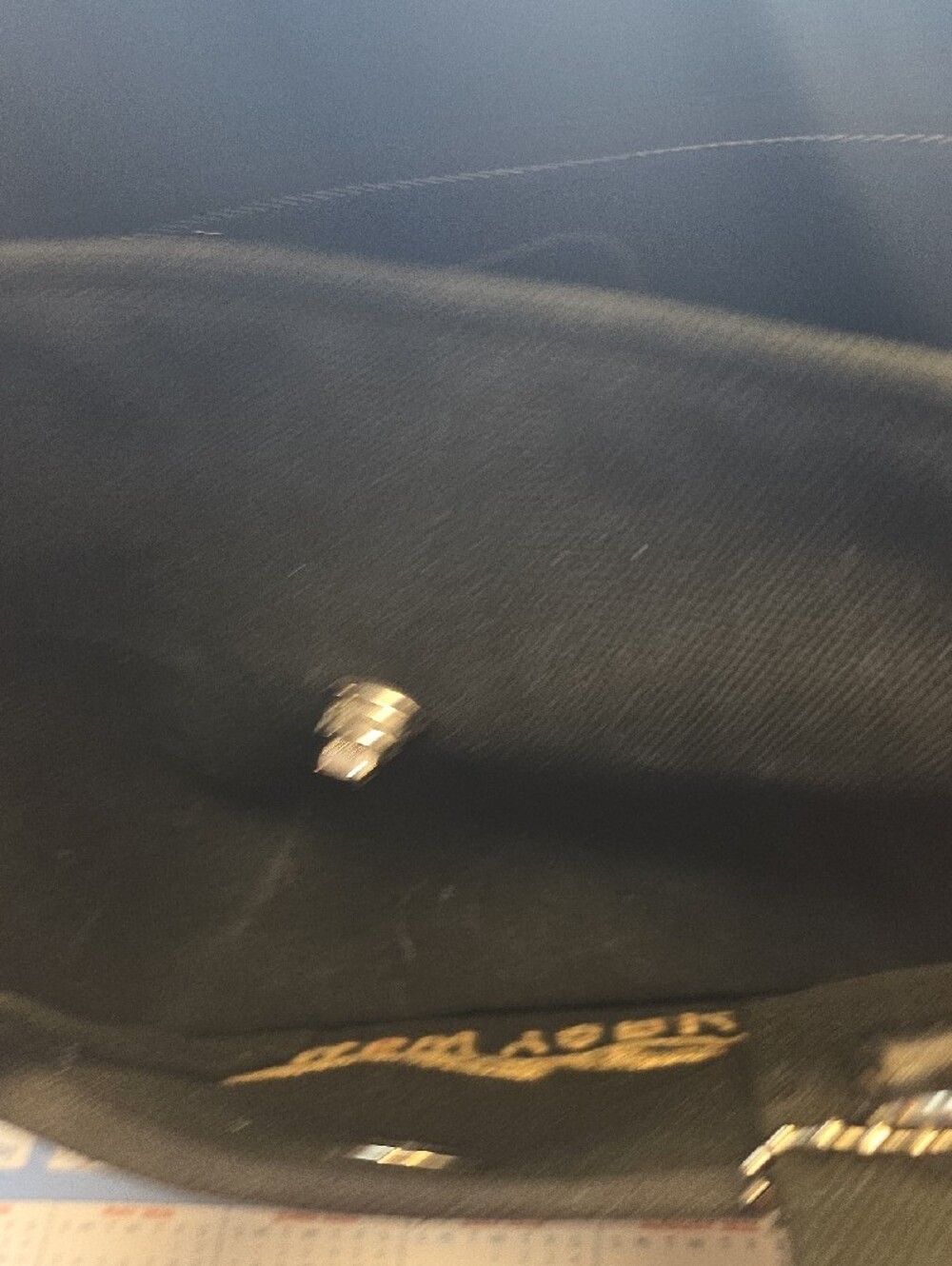 Coach Black Canvas Purse with Gold Embroidered Script - Picture 9 of 11